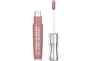 Rimmel Stay Glossy Lip Gloss - Non-Sticky and Lightweight Formula for Lip Color and Shine - 130 Blushing Belgraves, .18oz
