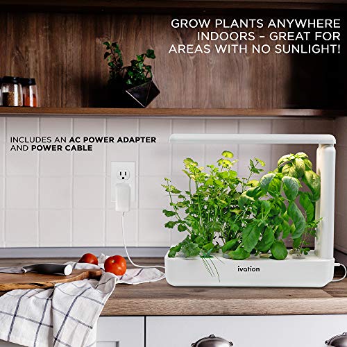 Ivation Herb Indoor Garden Kit Complete Hydroponic Grow System for Herbs, Plants & Vegetables