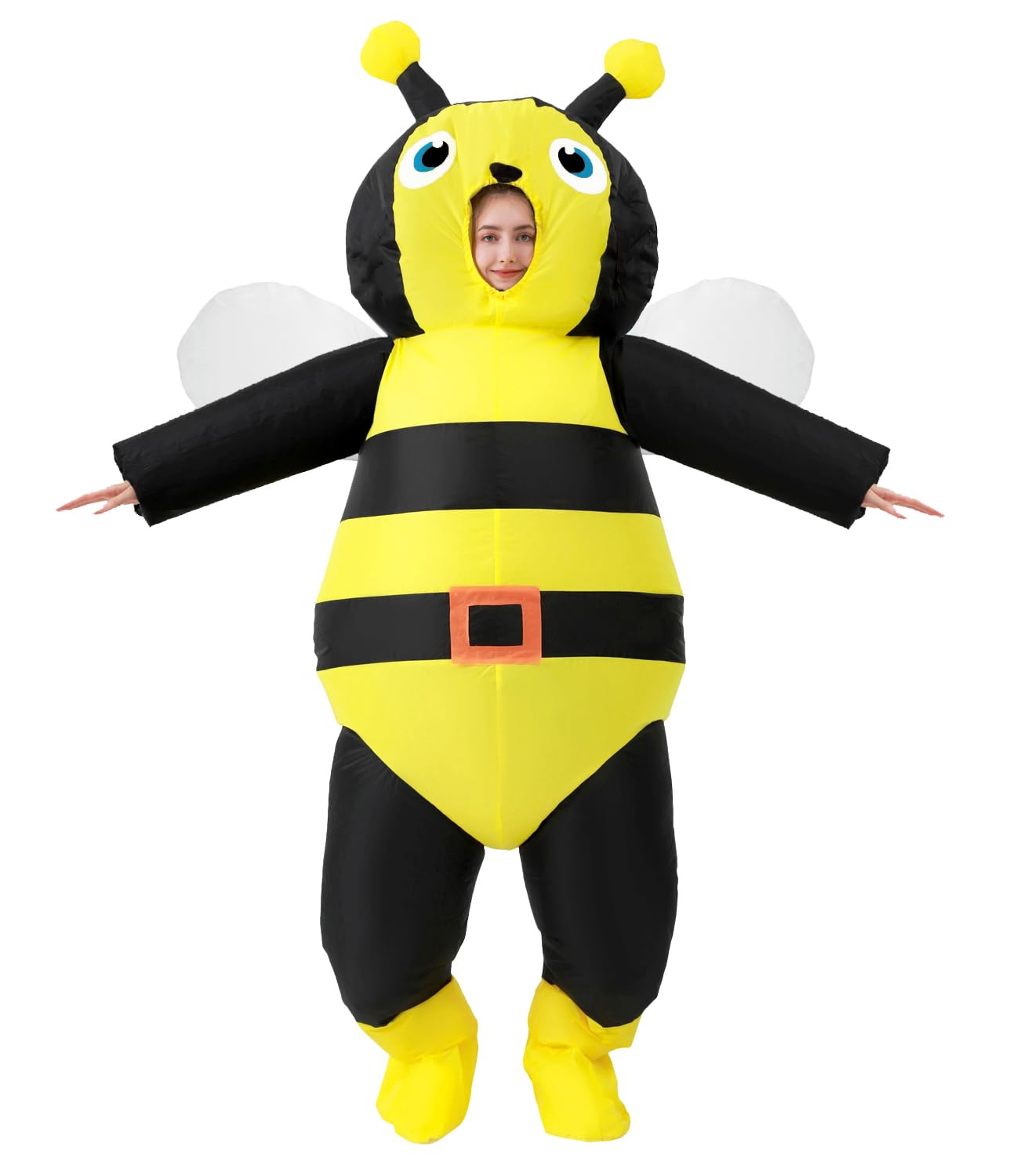JASHKE Inflatable Bee Costume Inflatable Halloween Costumes Adult Blow up Facny Dress for Adult Carnival
