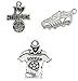 Soccer Charms - 150 Pieces (50 of each - Cleats, I LOVE SOCCER, Jersey)