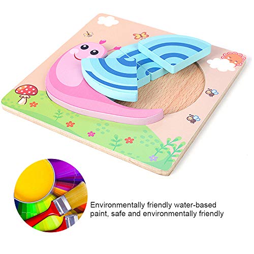 image for Sealive Animal Chunky Puzzle for Toddlers, 4 Pack Wooden Pegged Puzzle