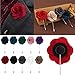 Flairs New York Gentleman's Essentials Premium Handmade Flower Lapel Pin Boutonniere (Pack of 1 Pin, Fairway Green Begonia)