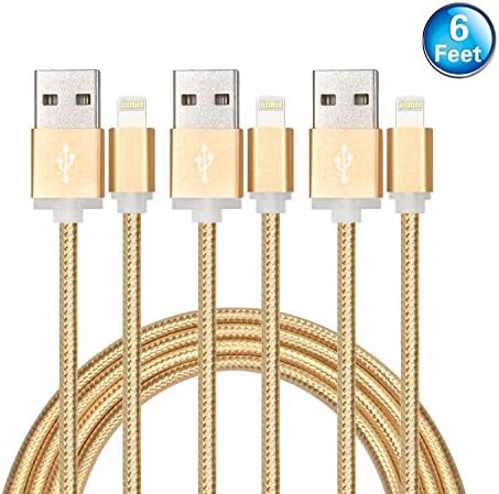 Hitobox Lightning to USB Cable Apple Charger for iPhone iPad iPod (Gold)