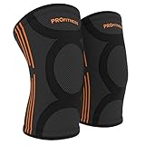 Copper fit knee brace d knee compression pad running gear women copper knee brace for women d pressurized knee support compression sleeve meniscus knee brace knee brace compression sleeve (Orange, S)