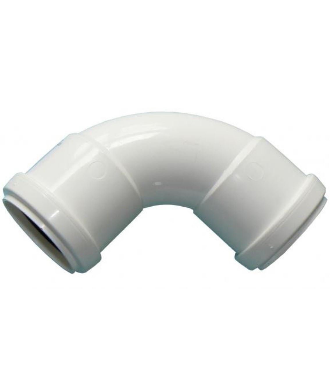 FLOPLAST 32mm White Pushfit Waste Pipe Bend - Bag of 2
