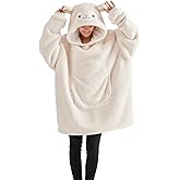 Unpifolov Unisex Animal Hoodie Pullover Costume Soft Cozy Warm Adult Men Women Oversize Wearable Blanket Hooded
