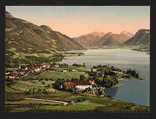 Plaque métal Talloires Annecy A4 12 x 8 en Aluminium Motif