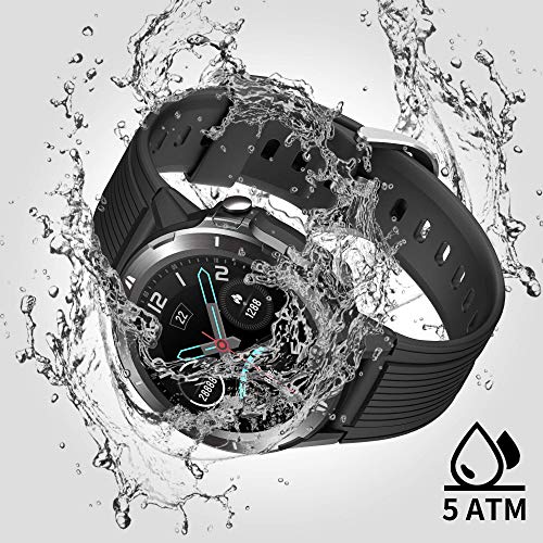 ایگرد | قیمت و خرید GRDE Smartwatch 5ATM Wasserdicht Fitness Tracker 1.3  Zoll Touchscreen Armbanduhr Aktivitätstracker mit Herzfrequenz  Schlafmonitor Schrittzähler Wettervorhersage für Damen Herren Android iOS  Kompatibel