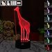 Giraffe Lamp 3D Illusion Animal Giraffe Remote Control LED Desk Table Night Light Lamp 7 Color Touch Lamp Kiddie Kids Children Family Holiday Gift Home Office Childrenroom Theme Decoration by HUI YUAN