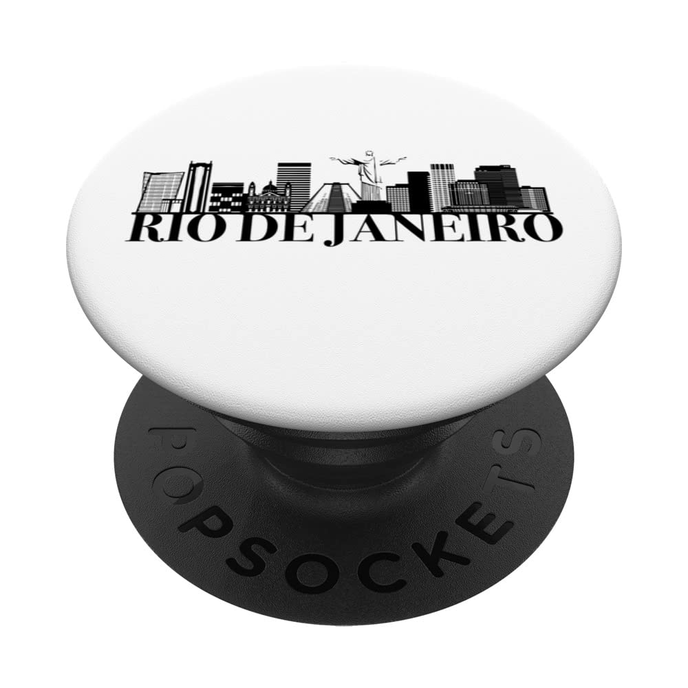 Rio de Janeiro Brazil City Skyline Silhouette Outline Sketch PopSockets Swappable PopGrip