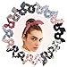 Jaciya 18pcs Bow Scrunchies for Hair Silk Scrunchies with Bow Women Hair Scrunchies
