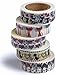 Classic Washi Tape Set (Japanese Masking Tape) by MIKOKA, 0.6 Inches Wide, 32.8 Feet Long, 5 Rolls - Cats