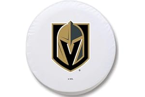 HBS Vegas Golden Knights Tire Cover - Size Large - (31.25x11) on White Vinyl