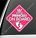 (2 Pcs) Little Princess On Board Vinyl Decal Bumper Sticker Baby Girl Sticker Car Truck Van Window Sticker Self Adhesive Vinyl Car Sticker