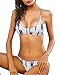 RUUHEE Women Lovely Pattern Polka Dot Halter Bikinis Set Beach Wear Bathing Suit (M(US Size 4-6), B642)