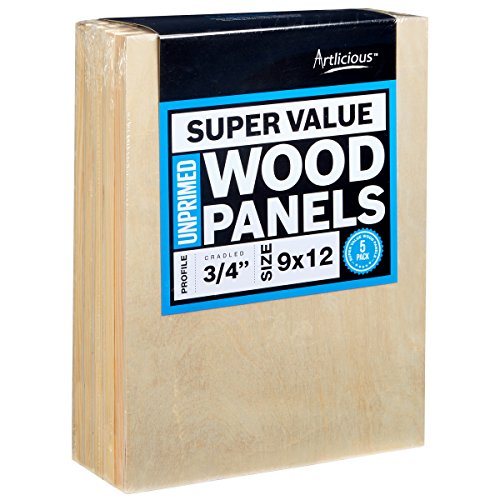 Artlicious 5 Super Value Wood Panel Boards Great Alternative to