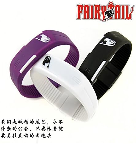 Fairy tail new jelly watch, LED red light colored strap is optional