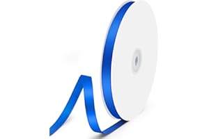 Quhora 3/8" x 100 Yards Satin Ribbon - Royal Blue Silk Ribbon with Spool - Ideal for Gift Wrapping, Floral Bouquets, Crafts, Wedding Party Decorations, Christmas and Sewing Projects