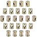 Kenkio 24 Pieces M6 Barrel Nuts Cross Dowels Slotted Nuts for Furniture Beds Crib Chairs