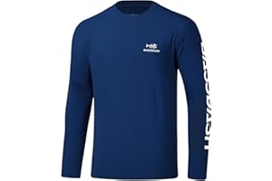 BASSDASH Men’s UPF 50+ Sun Protection Long Sleeve Shirts Quick Dry Performance SPF UV Shirt for Outdoors Fishing Hiking FS31M