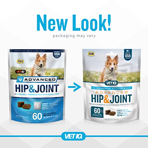 VetIQ Advanced Hip & Joint with UCII® and Omega3s Advance Formula for All Dog Breeds, Chicken