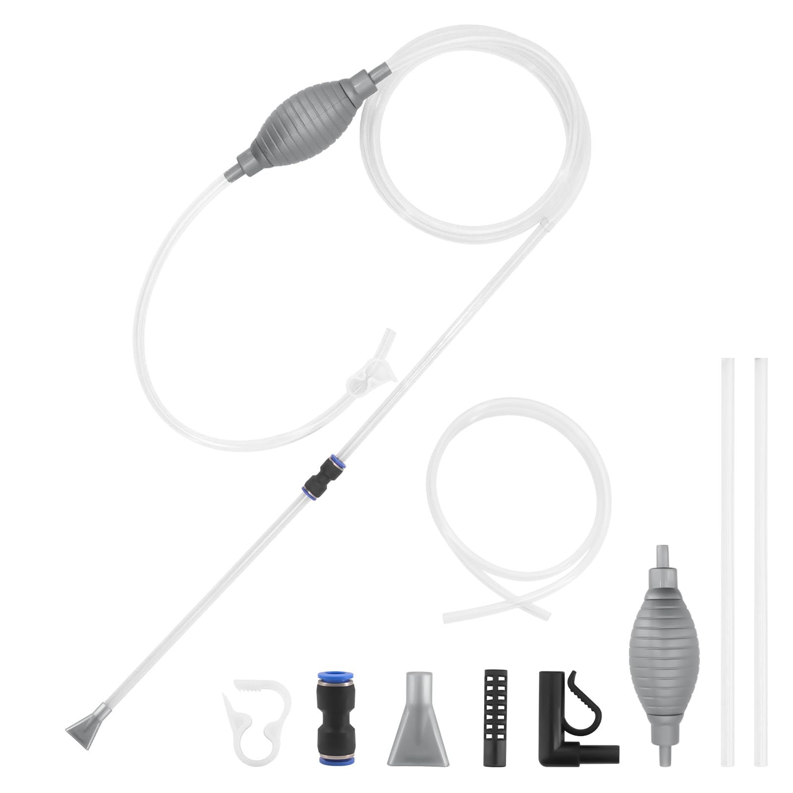 Beowanzk 2 Pcs Fish Tank Syphon, Hand Gravel Cleaner Fish Tank, Aquarium Gravel Cleaner, Fish Tank Cleaning Kit for Fish Tank Daily Water Changing Filter Sand Clean
