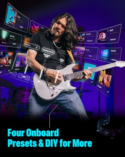 Enya Inspire 39" Smart Carbon Fiber Electric Guitar with 15W Wireless Speaker, 20 Different Sounds Built-In Presets, Charging Cable, Adjustment Key and Case
