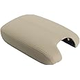 Ezzy Auto Beige Leather Suture Console Armrest Lid Cover for 2008 2009 2010 2011 2012 Honda Accord Center Console Cover Lid