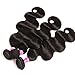 QinMei Hair Brazilian Virgin Hair Body Wave 3 Bundles with Closure 8A 100% Unprocessed Brazilian Body Wave Human Hair Weft With Lace Closure Free Part Natural Black Color (10 12 14 +8)