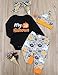 Baby Girl Boy Clothes My First Halloween Long Sleeve Romper,Little Cute Ghost Pants with Hat+Headband Outfit Set(0-3 Months)