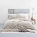 Merryfeel Linen Duvet Cover Set,100% French Linen Duvet Cover Set - Full/Queen Natural