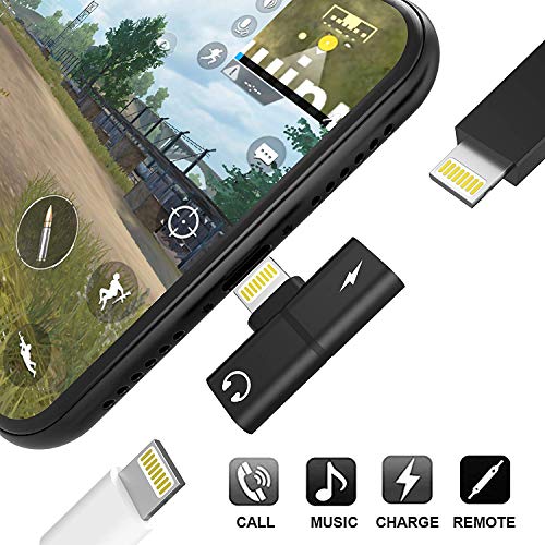 qinfeng for iPhone Headphone Jack Adapter for iPhone 8/8 Plus/Xs/Xs Max/XR/ 7/7 Plus Earphone Splitter for iPhone Adaptor Dongle 2 in 1 Charger + Aux Connector Charger Cable Support All iOS System - Thumbnail 5