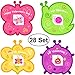 Rosenice Valentine Card Pack Including 32 Set Butterfly Cards, Tattoos and Envelopes