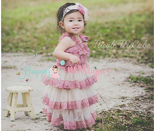 dusty rose baby dress