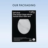 AQUALONA Premium Tongue and Groove Soft Close Toilet Seat Marble view 8