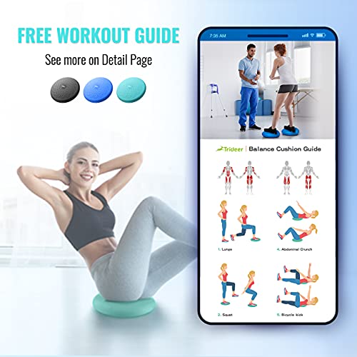 Trideer Balance Disc Wobble Cushion Wiggle Seat on Office Desk Chair