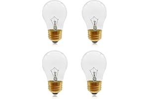 LINMIFO Appliance Oven Light Bulb A15 40 Watt Light Bulb,High Heat Incandescent Bulbs Resistant Appliance for Oven, Stove, Refrigerator, Microwave E26 Medium Base, (2 Pack)