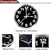 SIN&MI Wall Clock Metal Frame Glass Cover Non-Ticking Number Quartz Wall Clock 12inch Modern Quartz Design Decorative Indoor/Kitchen Black