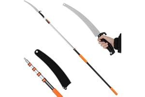 SMONTER 6-20ft Telescoping Pruner Pole Saws for Tree Trimming, Manual Tree Trimmer with Extendable Pole for High Branches Lig