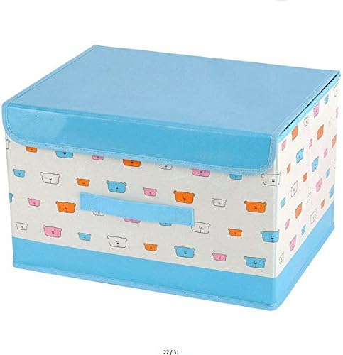 Xzeit Storage Box with Lid Collapsible wetproof mothproof Closet Box for Clothes Toy 30L (Multifunction Organizer)