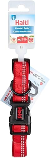 Halti Collar Premium Comfy Nylon Neoprene Padding Reflective Red Size S view 2