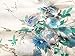 GERINLY Blue Turquoise Scarf Shawl Peony Print Beach Wrap Pretty Scarves for Women Hawaii Head Cover for Travel