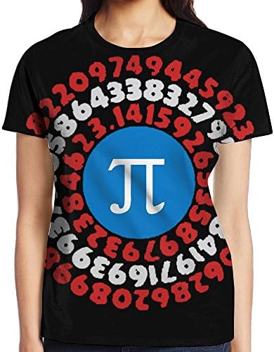 Womans TeeStars - Pi Day Superhero - Captain Pi Gift For Math Geeks Stylish Casual Design 3D Printed Short Sleeve T Shirts Tees X-Large