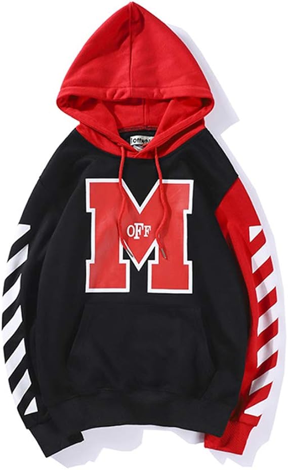 Amazon Co Jp Off White オフホワイト パーカー 長袖 裏起毛なし メンズ レディース プリント カジュアル 秋冬 春 カッコイイ カップル ブラック Xxl 並行輸入品 服 ファッション小物