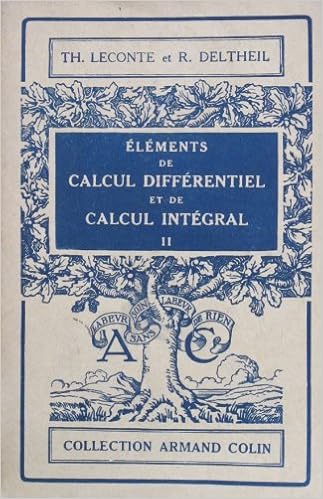 Amazon Fr Elements De Calcul Differentiel Et De Calcul Integral Ii Livres