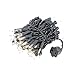 Novelty Lights 22 Feet 100 Bulbs Traditional Incandescent Mini Lights, Clear on Black Wire with 2.5