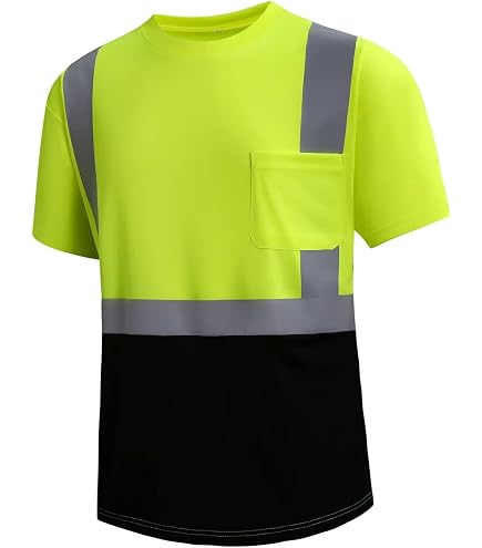 Uno Mejor Class 3 Hi-Vis Safety Shirts - 3-Pack Orange & Black Reflective Work Shirts, Small - View #4