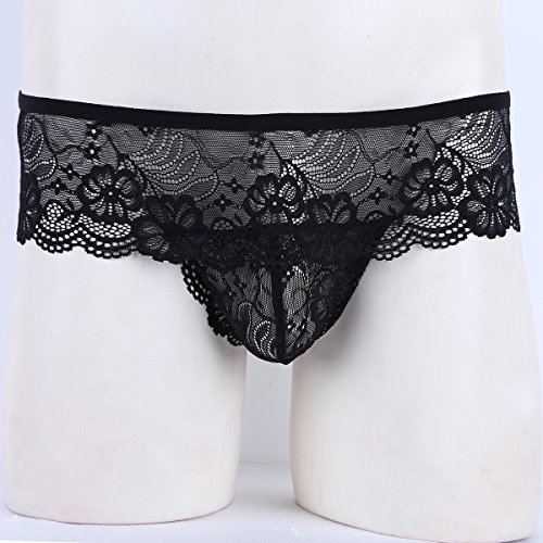 Freebily-Perizoma-Uomo-Pizzo-Sissy-Lingerie-Tanga-Trasparente-Vita-Bassa-Perizoma-Mini-Mutande-Slip-String-Thong-Sospensorio-Maschile-Hot-Sport-Sportivo
