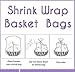 Purple Q Crafts Shrink Wrap Basket Bags 20 Pack For Gift Baskets Clear cellophane PVC Shrink Bags 24