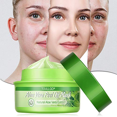 Aloe Vera Face Mask, Peel-off Mask, Blackhead Remover Mask, Deep Purifying Cleansing - Acne Treatment - Oil Control - Facial Moisturizing, 160g